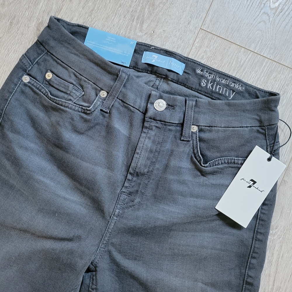 7 for All Mankind High Rise ankle smoke gray 27